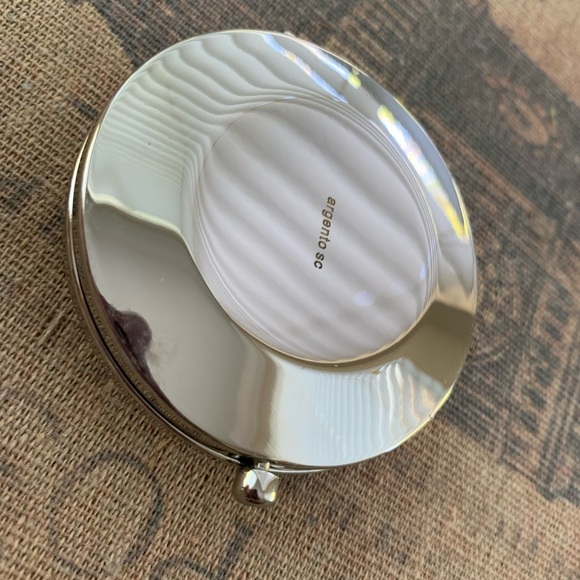 NWOT Argento SC Compact Mirror: Blue Rhinestones on Lid, Double Sided Inside - Picture 6 of 10